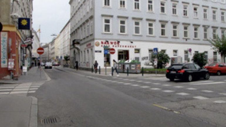 Kreuzungsbereich Rotensterngasse - Weintraubengasse