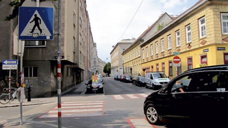 copyright: ©c.fuerthner/PID Kreuzungsbereich Liniengasse - Webgasse