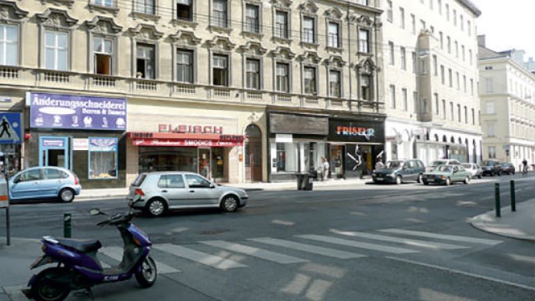 Kreuzungsbereich Gumpendorfer Straße - Morizgasse