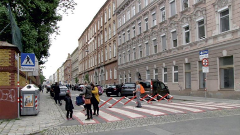 Kreuzungsbereich Sautergasse - Wichtelgasse