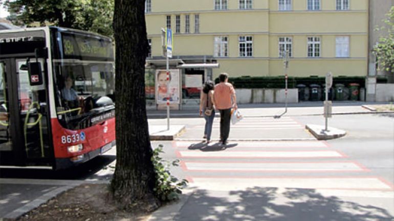 copyright: AUVA Kreuzungsbereich Sieveringer Straße – Sauerburggasse