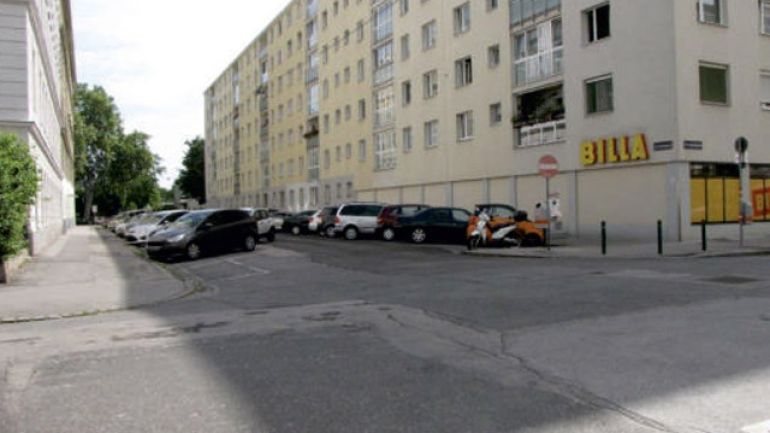 Kreuzungsbereich Pielachgasse - Vorgartenstraße