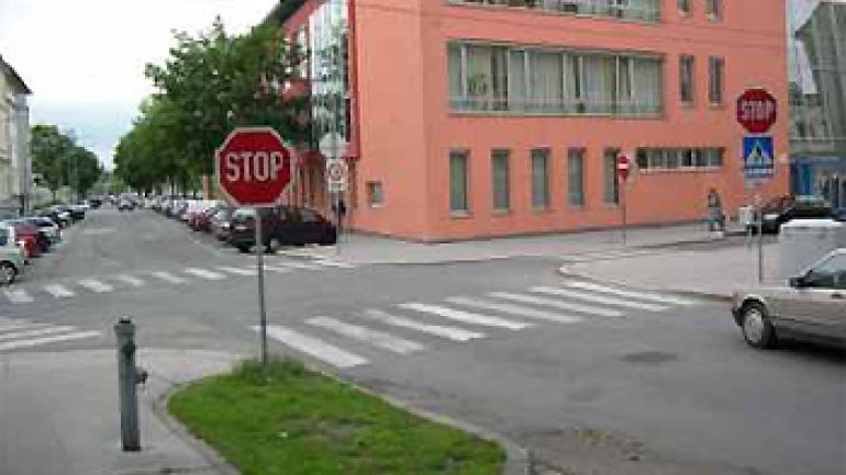 Kreuzungsbereich Konstanziagasse - Schickgasse