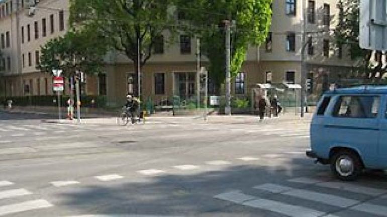 copyright: AUVA Kreuzungsbereich Wittelsbachstraße - Böcklinstraße