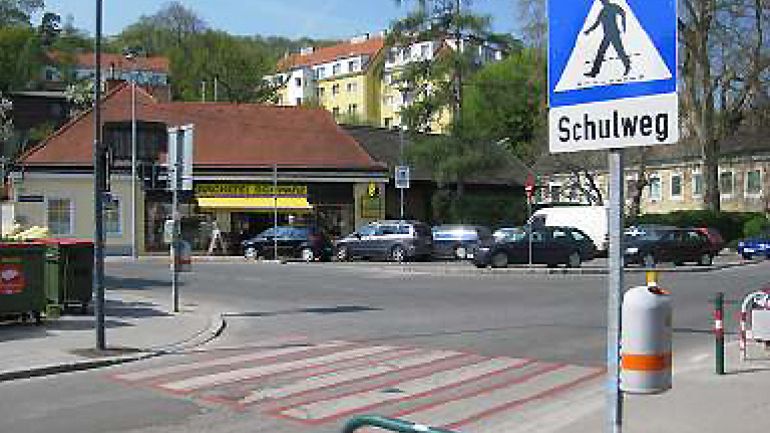 copyright: AUVA Kreuzungsbereich Schloßberggasse - Auhofstraße