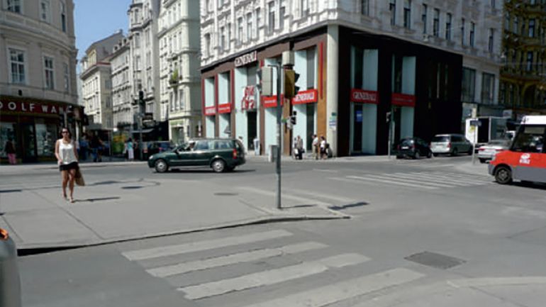 copyright: AUVA Kreuzungsbereich Tuchlauben - Hoher Markt