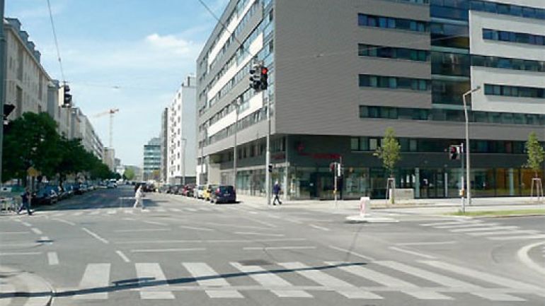 Kreuzungsbereich Vorgartenstraße und Walcherstraße