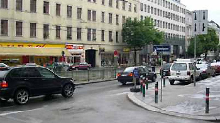 Kreuzungsbereich Trappelgasse - Wiedner Hauptstraße