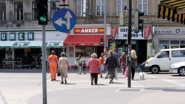 Kreuzungsbereich Mariahilfer Gürtel - Sechshauser Straße