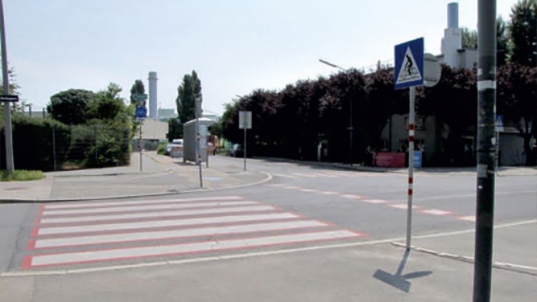 Kreuzungsbereich Hardeggasse - Wulzendorfstraße