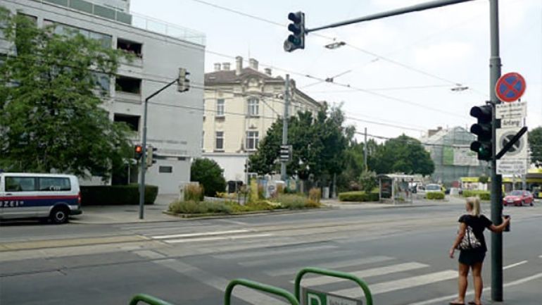 Kreuzungsbereich Feldkellergasse - Hofwiesengasse