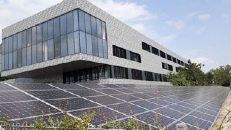 Betriebsgebäude auf der Abfallbehandlungsanlage