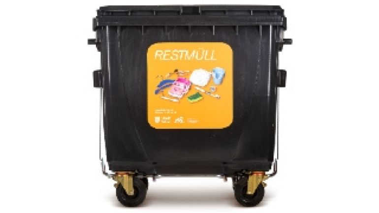 Behälter zur Sammlung von Restmüll mit einem Fassungsvermögen von 770 Litern