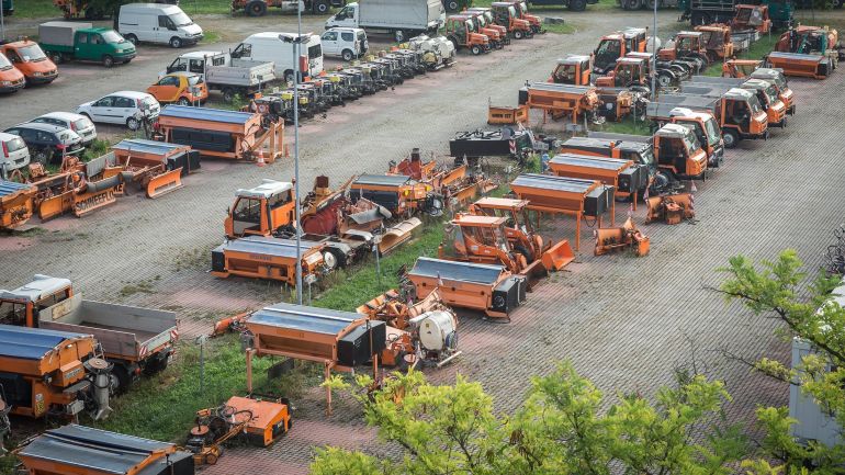 Gebrauchte Fahrzeuge der MA 48 in der Abschleppgruppe Simmering