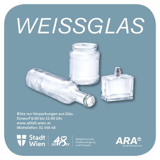 copyright: MA 48/UNIQUE Aufkleber Weissglas