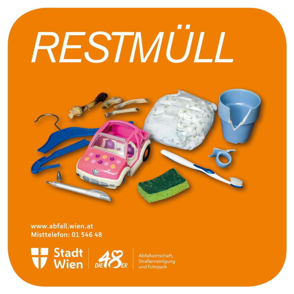 Aufkleber Restmuell