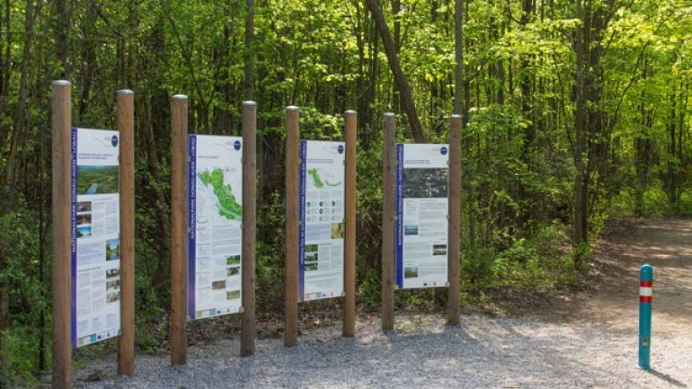 Besuchsleitsystem in der Lobau