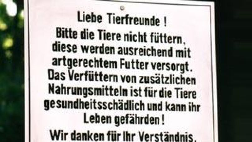 Vorschriften-Tafel