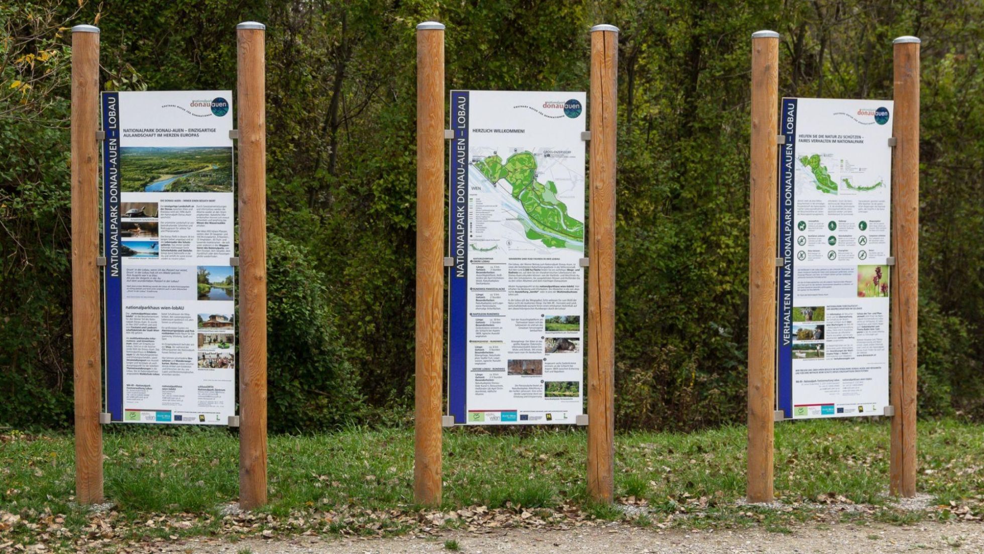 Besuchsleitsystem in der Lobau