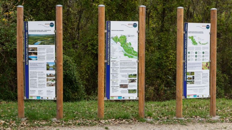 Besuchsleitsystem in der Lobau