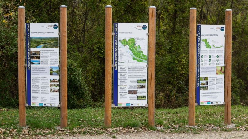 Besuchsleitsystem in der Lobau
