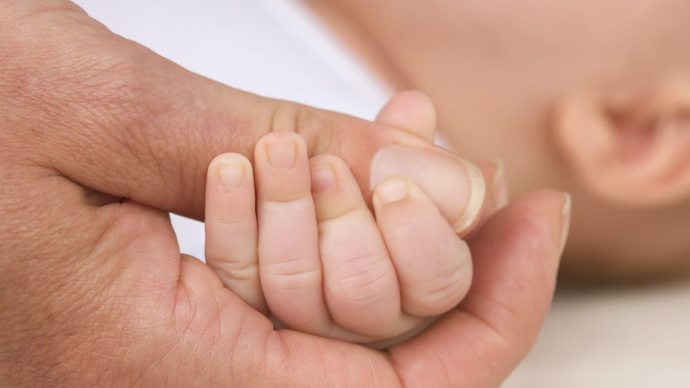 copyright: www.BilderBox.com Frauenhand hält die Hand eines Babys
