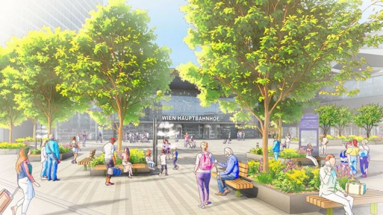 copyright: Karl Grimm Landschaftsarchitekten / Merlin Bartholomäus Visualisierung des neuen Hauptbahnhofs