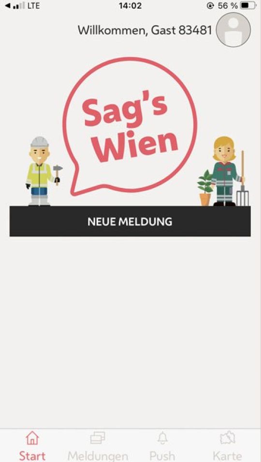 copyright: wien.at Online Screenshot "Sag's Wien" - Startseite