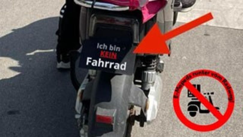 copyright: Stadt Wien E-Moped mit Kennzeichen "Ich bin kein Fahrrad"