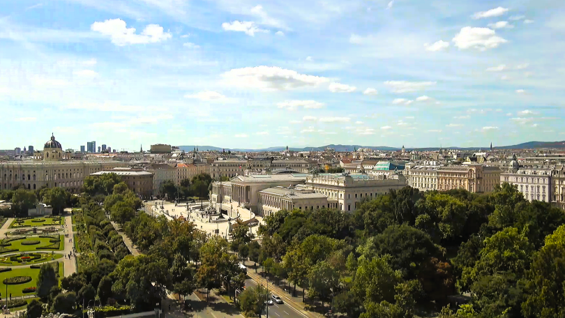 copyright: feratel Bildausschnitt der Webcam Burgtheater mit Blick auf das Parlament