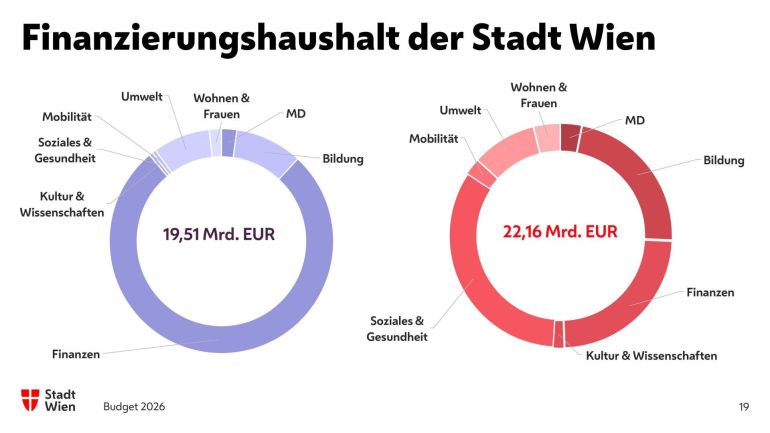 Grafik "Finanzierungshaushalt der Stadt Wien"