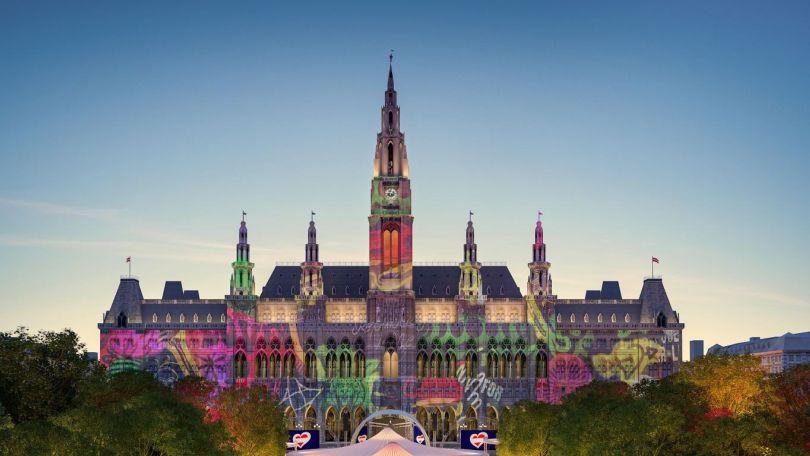 Visualisierung des "Eurovision Village" am Rathausplatz