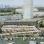 copyright: ZOOMVP, Burtscher Durig ZT GmbH Visualisierung zeigt modernen Fernbusterminal am Donauufer mit Hafen, im Hintergrund die Skyline Wiens