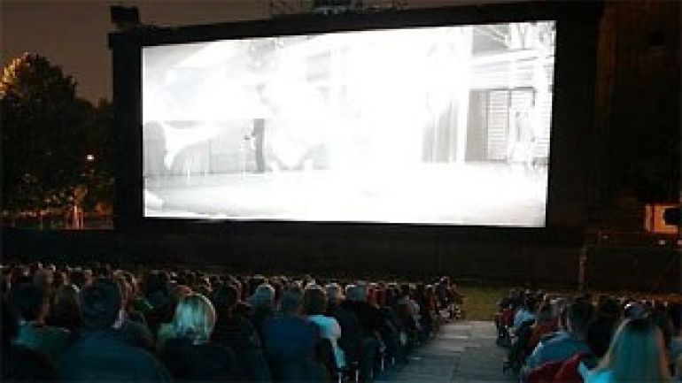 copyright: wienweb - Eva Kelety auditorium and screen of an open-air cinema