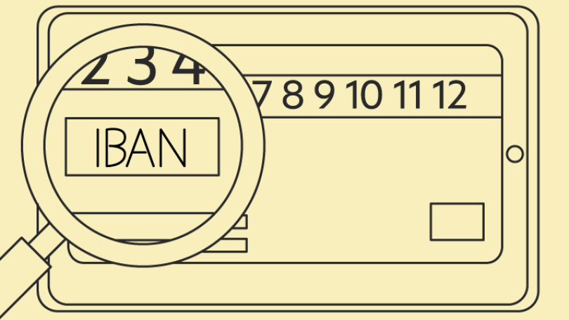copyright: Stadt Wien Illustration IBAN und Lupe
