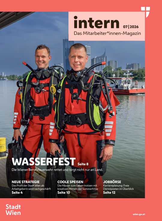 copyright: © Stadt Wien 2026 Deckblatt des Hefts "intern - Das Mitarbeiter*innen-Magazin"