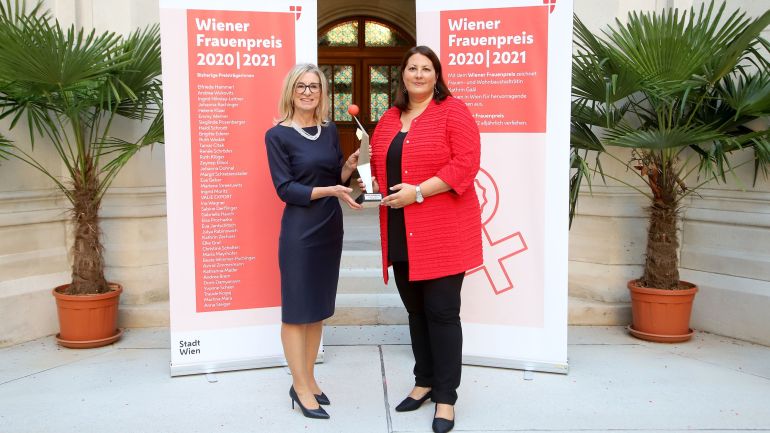 Verleihung des Wiener Frauenpreis 2020/2021 mit VBgm.in Kathrin Gaal.