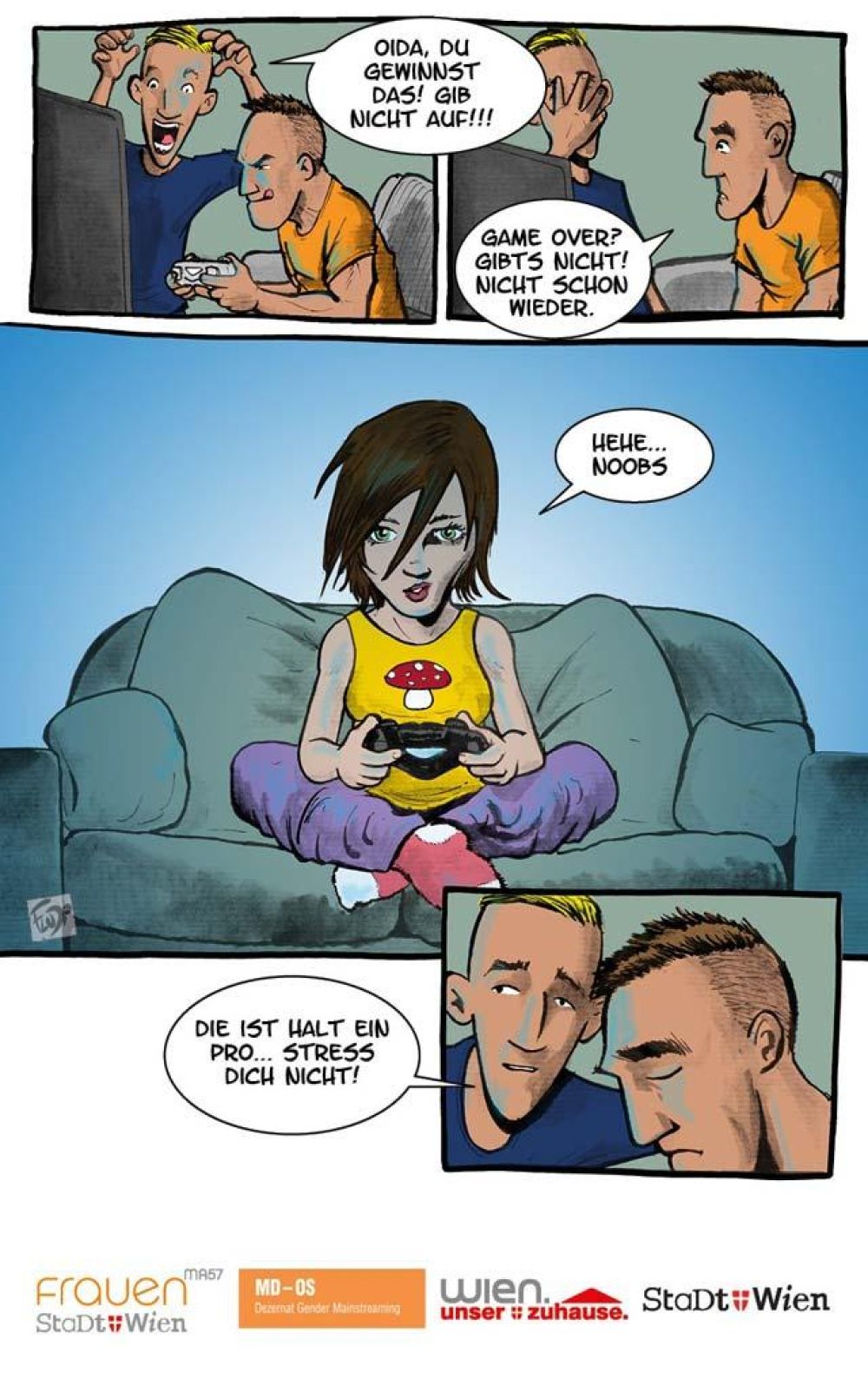 <p>Sujet "Männer, die verlieren können"</p> Sujet der Kampagne zum Thema "Männer, die verlieren können"