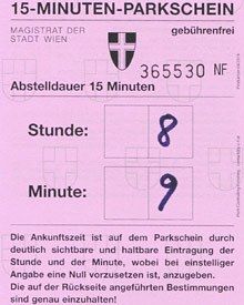 Lila Gratis-Parkschein