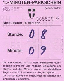 Lila Gratis-Parkschein
