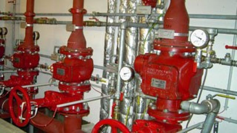 Sprinkleranlage mit Alarmventilen