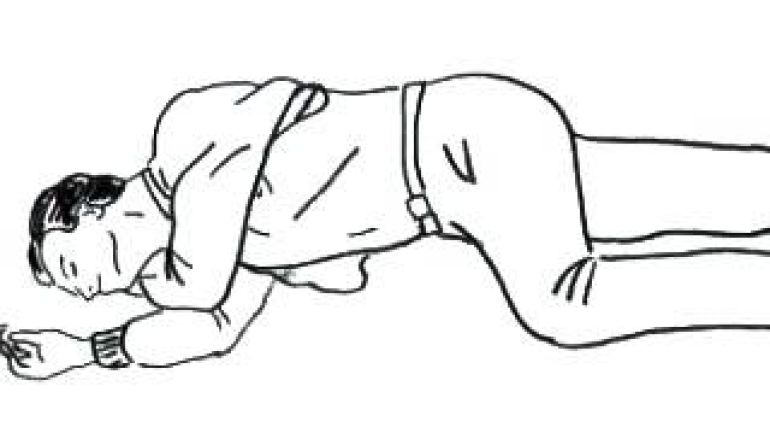 copyright: European Resuscitation Council Person in einer stabilen Seitenlage