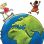 copyright: Michael Schober Zeichnug einer Weltkugel mit Kindern
