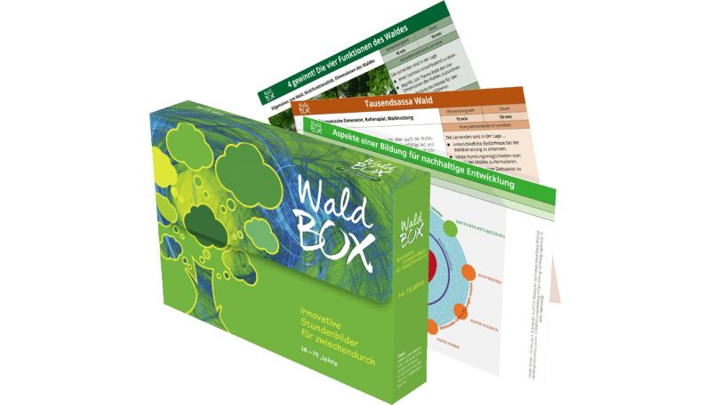 copyright: Land&Forst Betriebe Österreich Box mit Kärtchen zum Thema Wald