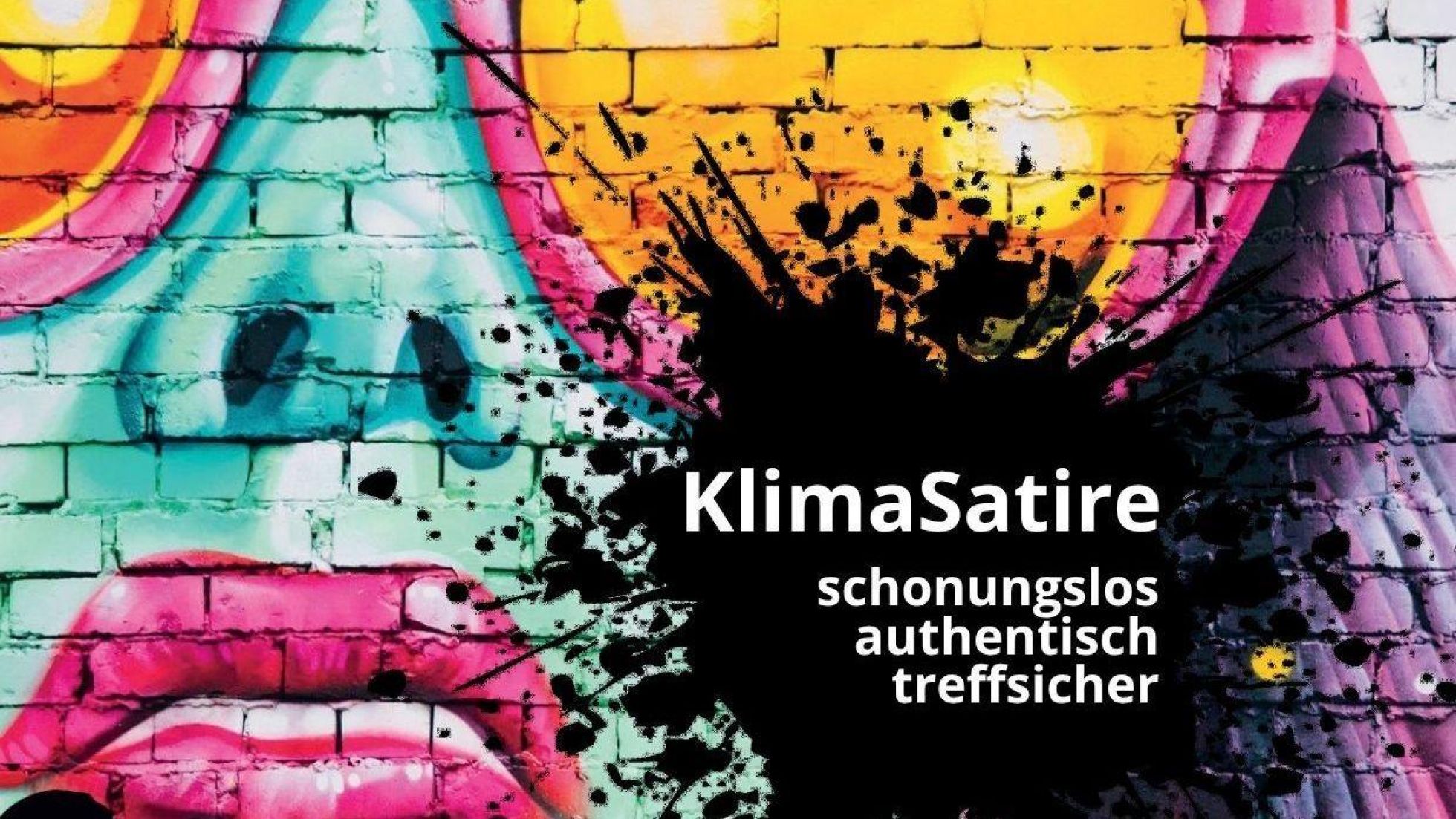 copyright: Klimabündnis Österreich/ BMLUK Eine Ziegelwand mit bunten Graffiti.