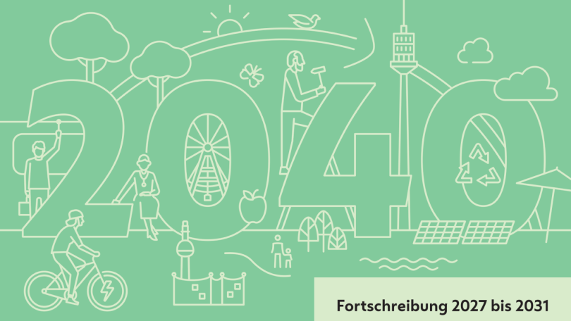 copyright: Stadt Wien Jahreszahl 2040 auf grünem Hintergrund.