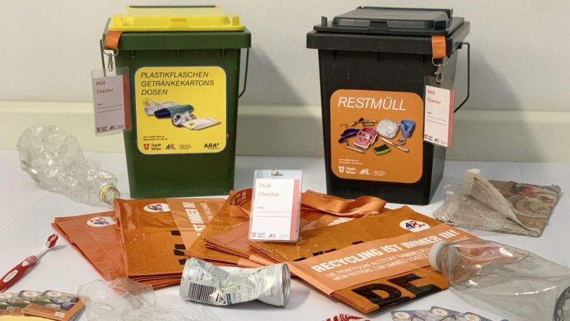 Infomaterial und Giveaways der MA 48