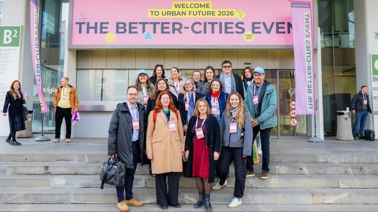Group photo of the Viennese delegation at the Urban Future Conference in Ljubljana