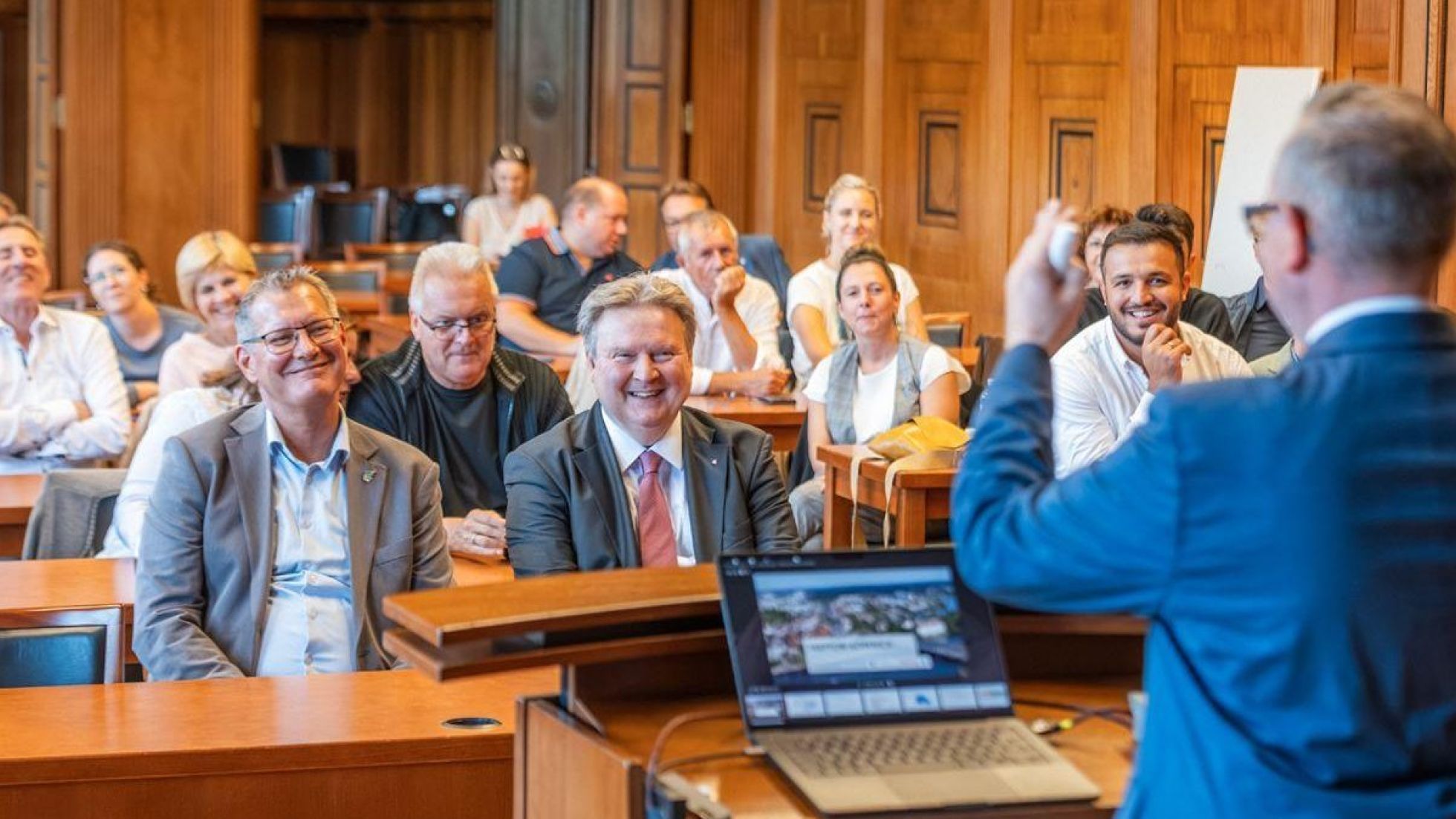 copyright: Philipp Gaiko Vienna delegation led by Mayor Michael Ludwig at Treptow City Hall