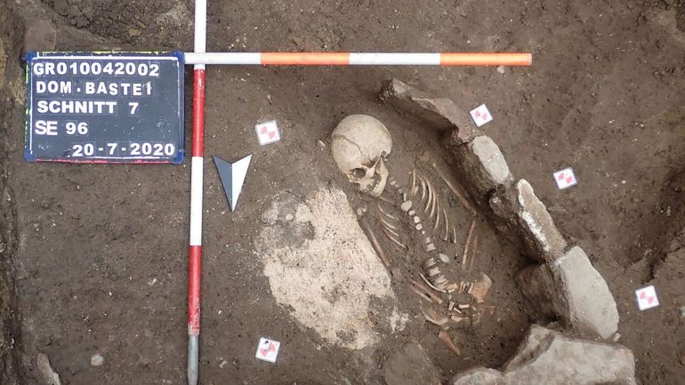 copyright: Stadtarchäologie Wien Archäologischer Fund eines Skeletts